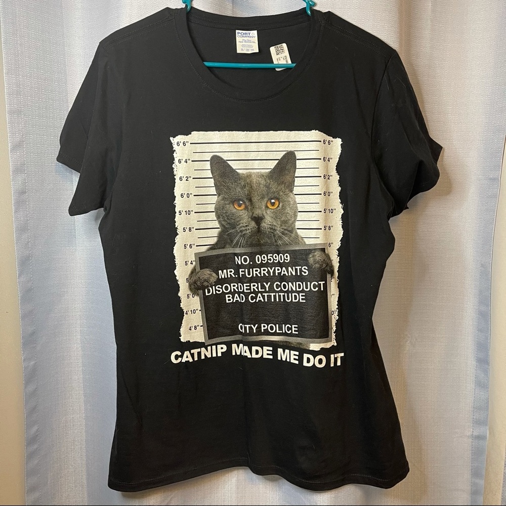 Port Authority | Bad Cat Kitty T shirt XL